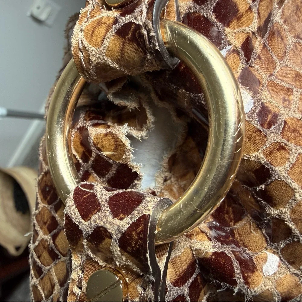 Michael Kors Snakeskin embossed leather‎ tote/shoulder bag